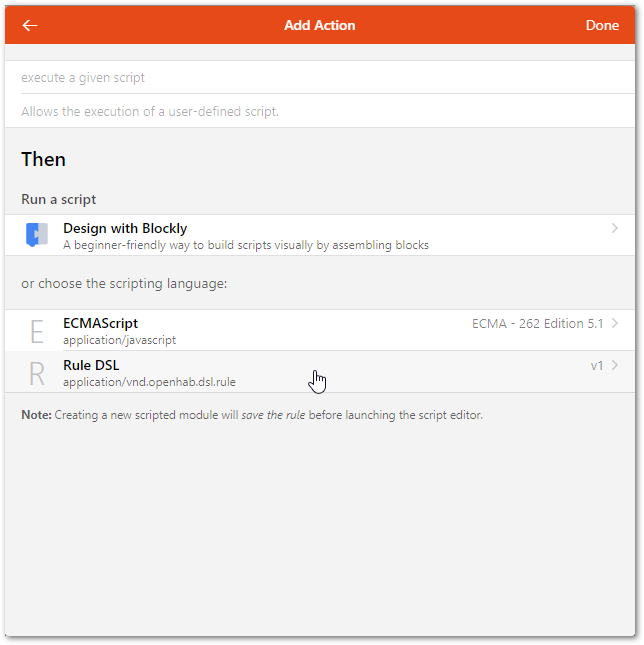openHAB DSL Rules through UI - Use DSL Language